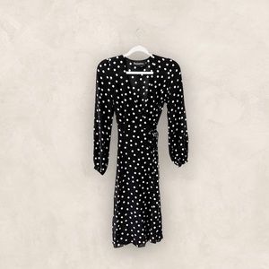 Realisation Par Black Polka Dot Midi Dress